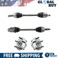 New Front CV Axle Shaft Assembly Wheel Hub Bearing Kit Set 4pc For MDX Pilot SUV