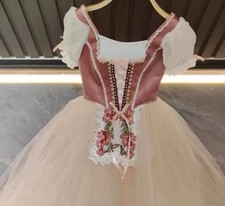 Professional Peasant Giselle Lise Ballet Tutu Dress Costume Peach Brown Adult XS