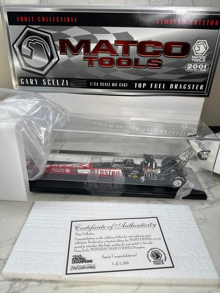 Matco 1:24 Racing Champions 2001 Winston Gary Scelzi Top Fuel Dragster Rojo V Foto 2 de 4