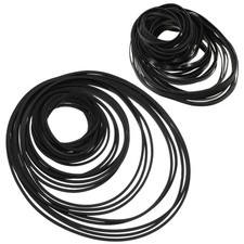 100 Pcs Black Recorder Rubber Belts Cassette Repair Maintenance Mix...