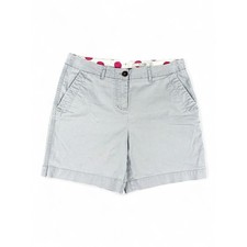 Boden Chino Shorts Size 6 Light Blue Polka-Lined Waist
