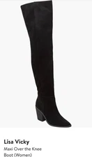 Women's Shoe, Lisa Vicky_Maxi Over the Knee Boot, blk suede, size 8.5 New In Box