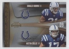 2009 Playoff Contenders Draft Class Gold /100 Donald Brown Austin Collie #11 0c2