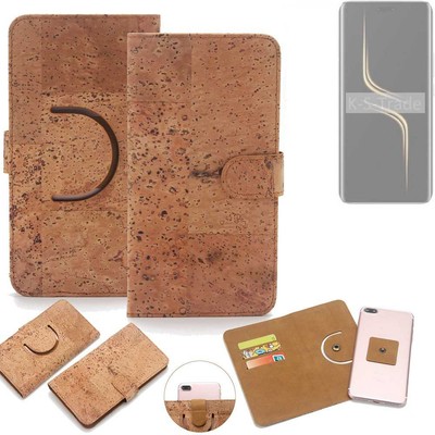 Wallet case für Honor Magic6 Ultimate Kork Schutz Hülle Walletcase Cover Tasch
