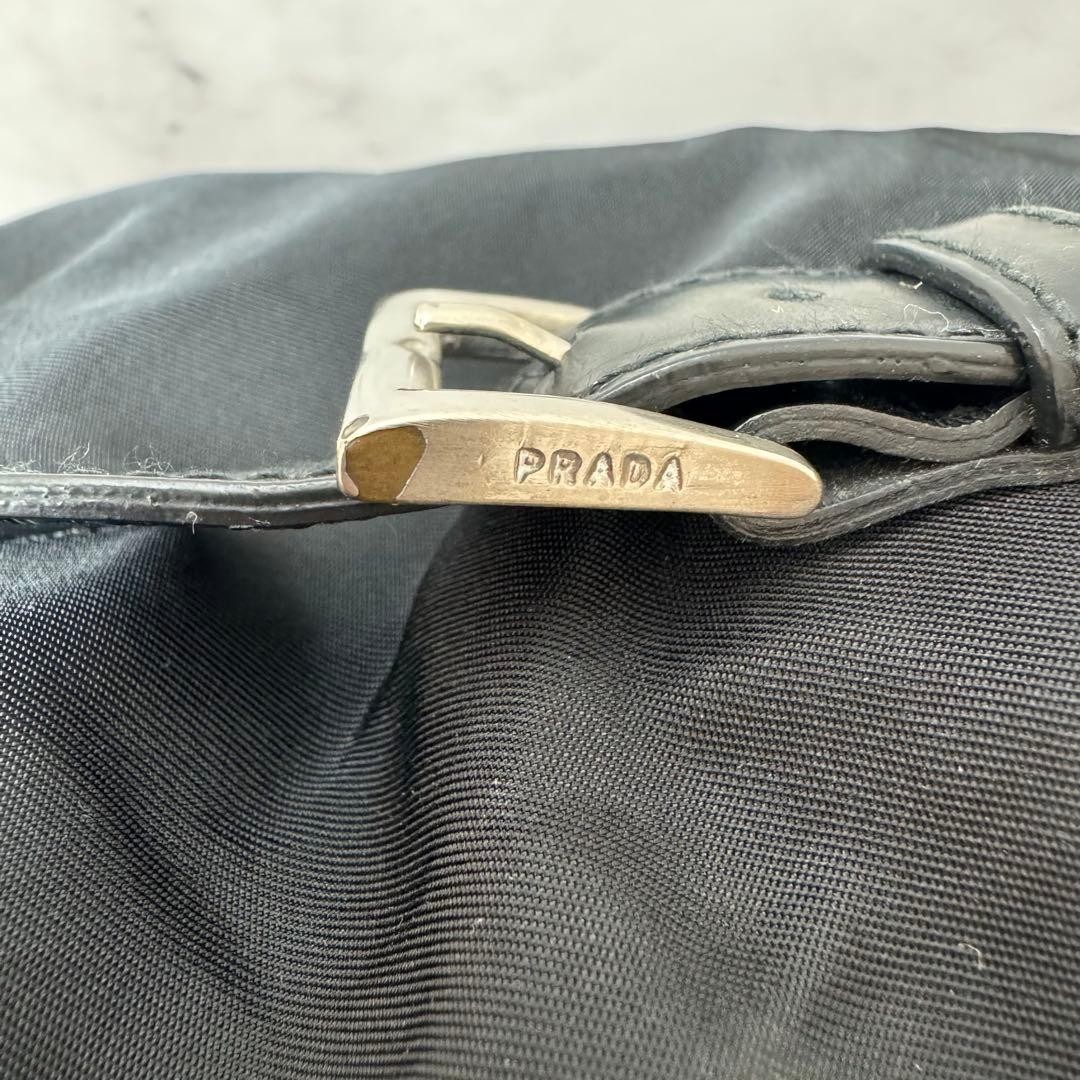 PRADA Backpack Triangular Logo Tessuto Nylon Blac… - image 16