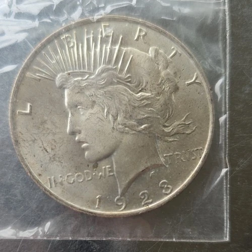 1923 Peace Dollar $1 Silver Coin Business Strike Circulated Uncertified 0.9 Fine