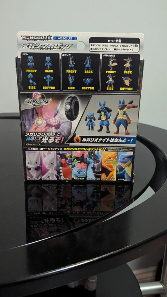 Pokemon TOMY Moncolle Mega Evolution Set - Riolu, Lucario, Mega Lucario Novo Na Caixa - Imagem 3 de 4