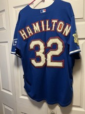 Niebieska koszulka męska Majestic Rangers Hamilton #32 rozmiar 50 vintage