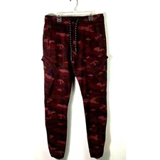 Mens Broken Threads Skinny Jogger Camo Cargo Red M