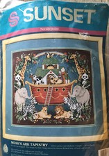 Sunset Needlepoint 1993 Noah's Ark Tapestry Kit New and Sealed Ann Craig 12088