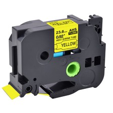 1PK Black on Yellow Compatible For Brother 2:1 HSe-651 23.6mm Heat Shrink Tube