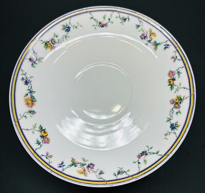 Haviland Limoges France Bordeaux Rose Pattern Set of 9 Saucers MINT
