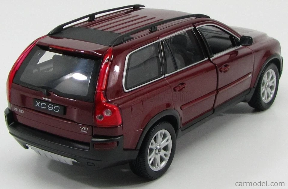 Volvo XC90 V8 - 4x4 - 2004 Welly 1:18 Bordeaux Metallizzato Nuovo - Immagine 3 di 4