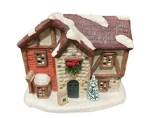 1992 Porcelain Christmas Village O'neil Pub  Special Light Not Included