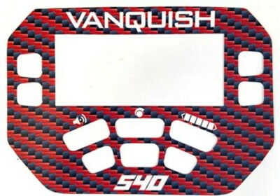 Minelab 540 Vanquish Vinyl Tastatur Aufkleber Rot Carbon