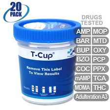 Mintegrity [20pk] 14-Panel T-Cup Urine Drug Test #MI-TDOA-1145A3