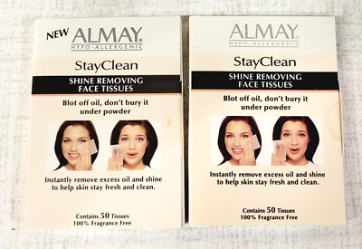 LOT/17 ALMAY Stay Clean Shine Removing Face Tissues Removes Excess Face Oil NEW