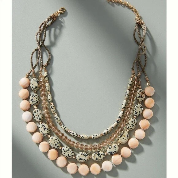 NWT Anthropologie Beadwork Layered Necklace (Orig. $68)