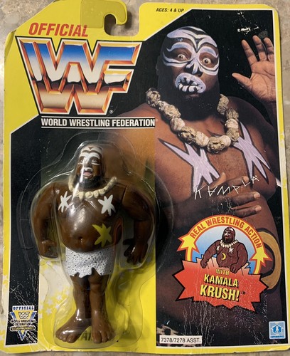 WWF Hasbro Yellow Card Series 7 Kamala (MOC) WWE T...