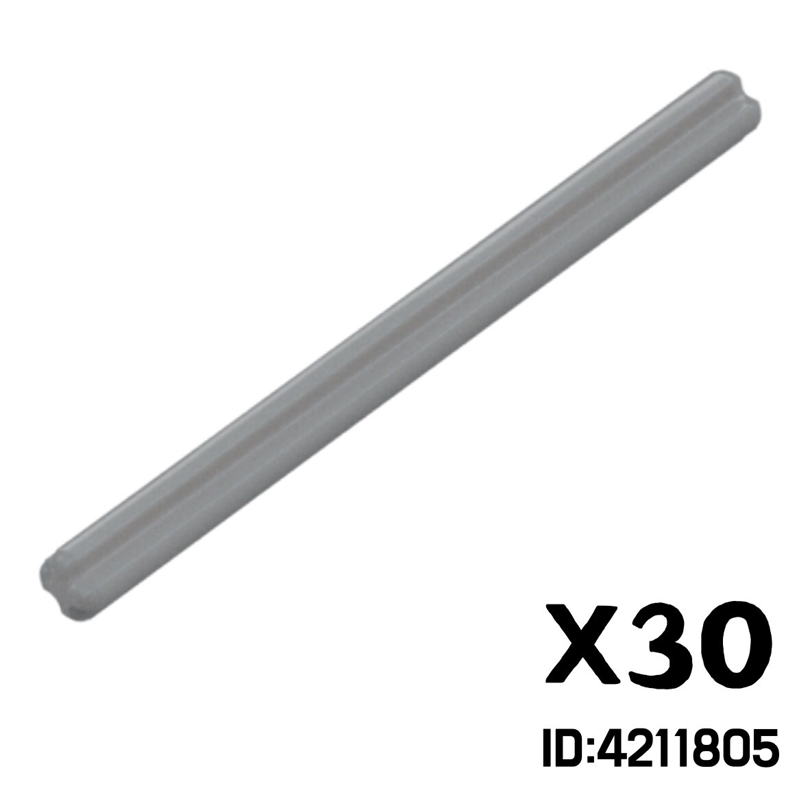 LEGO X30 TECHNIC CROSS AXLE 7M Medium Stone Grey Color LEGO X30 TECHNIC CROSS AXLE 7M Medium Stone Grey Color