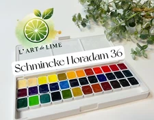 SCHM1NCKE Horadam 36 Colors Watercolor Paint - Repackaged Trial Set 1ml