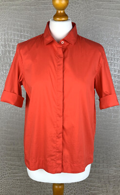 MARIE LUND Copenhagen Damen Gr. 38 Bluse Stretch Hemdbluse Shirt rot red 6D8