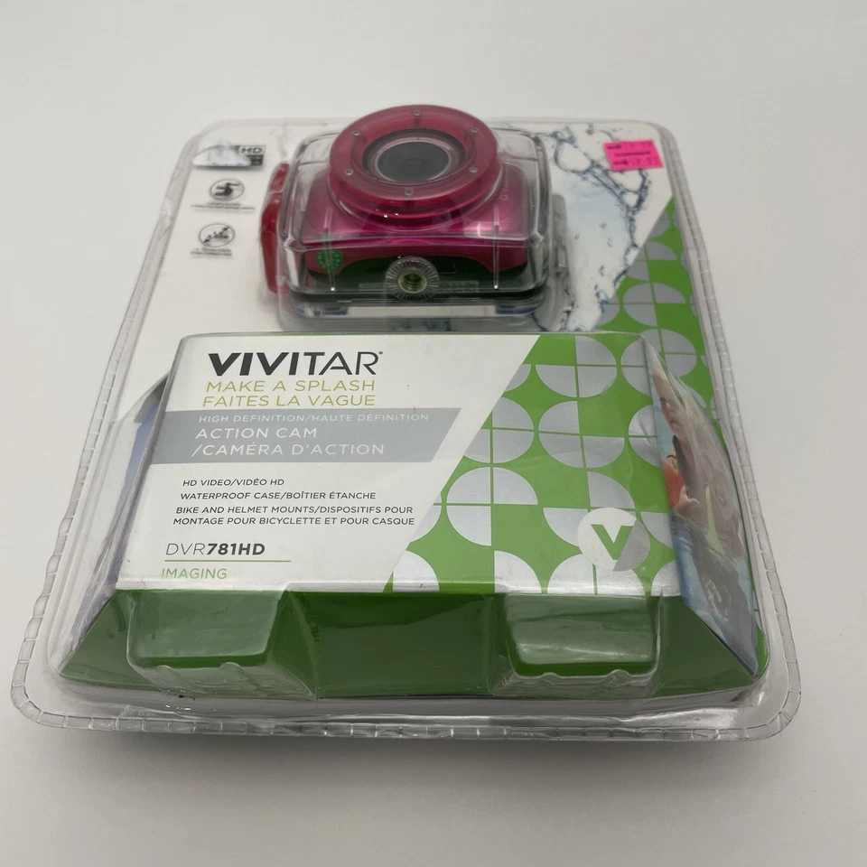 Vivitar HD Action Waterproof Camera / Camcorder - Pink DVR781HD - Brand New - Image 4 of 4