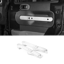 Interior Door Handle Cover Trim Decor For Jeep Wrangler JK 2007-10 Bright White