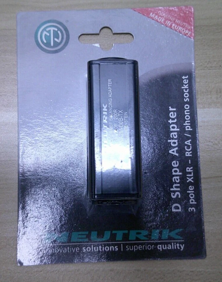 Neutrik NA2M-D0B-TX 3 Pole XLR Male - RCA/Phono Socket, Black Coded - Image 2 of 3