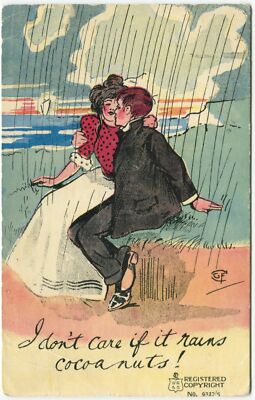 I DON'T CARE IF IT RAINS COCOA NUTS!, G F CHRISTIE - Comic Postkarte