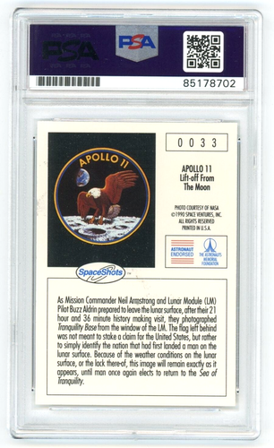 EUGENE KRANZ Signed 1991 Space Shots Card #33 Series 1 NASA Flight Director -PSA - Afbeelding 2 van 2