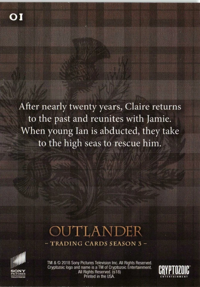 Outlander Season 3 (2019) BASE Trading Card #01 - Image 2 of 2