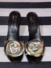 Donald J Pliner 7m Leather Gold/silver Mules