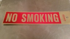 NO SMOKING Sign 2"x8" by HILLMAN FASTENER BE