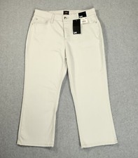 Lee Women's Denim Capri Size 14M Soft Grey Mid Rise 22" Inseam Pockets NWT