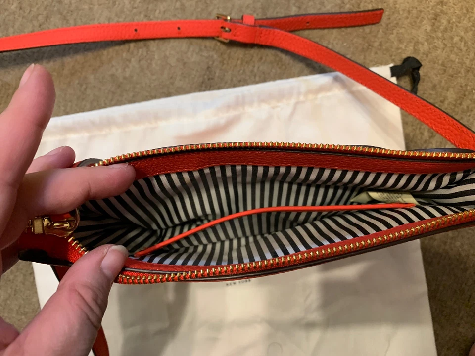 New Genuine Kate Spade New York Red Leather Small Adjustable Xbody Bag - Image 4 of 4