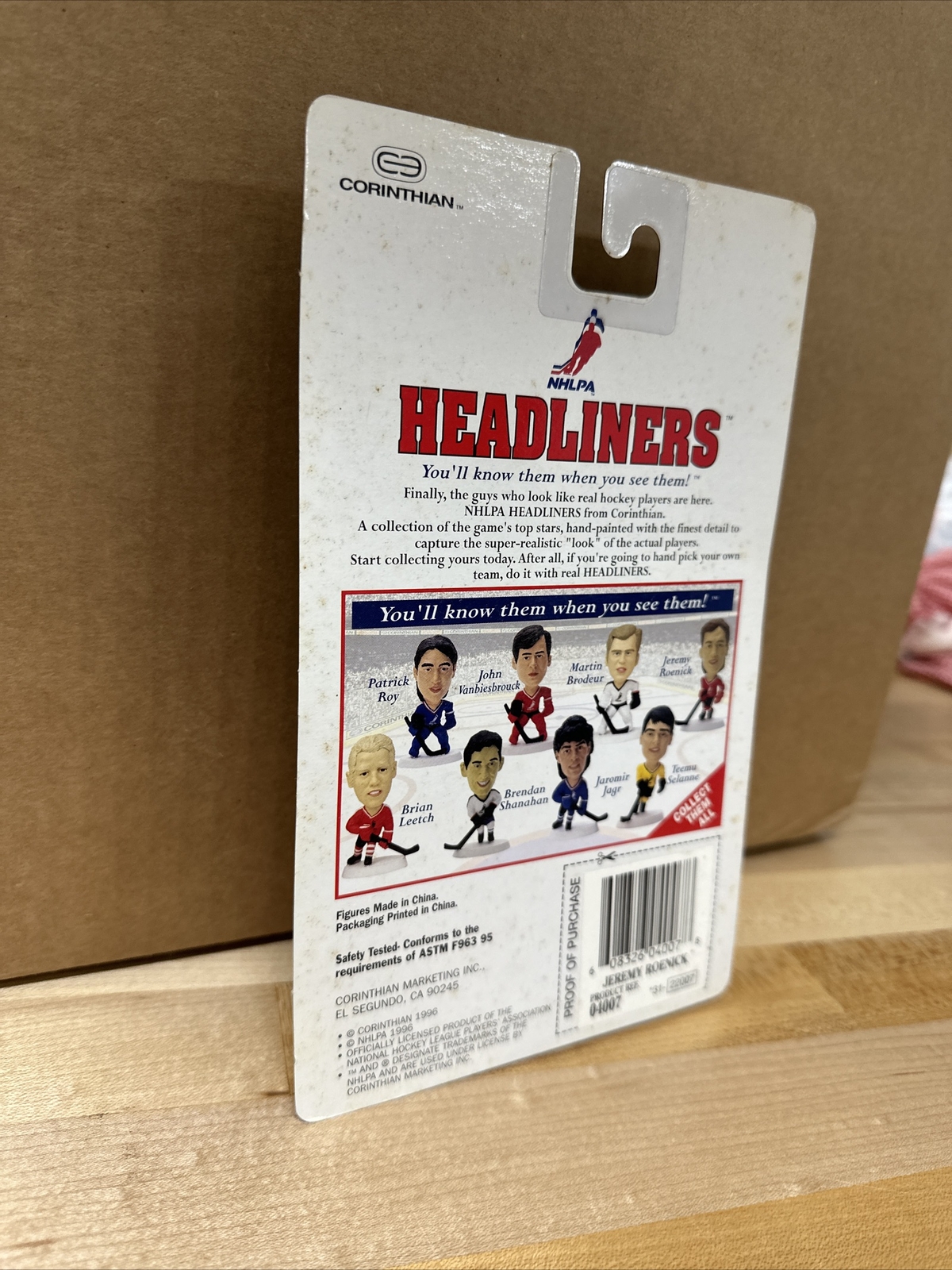 Jeremy Roenick Figure NHLPA Headliners Jeremy Roenick Figure Signature Series 1996 Corinthian ...