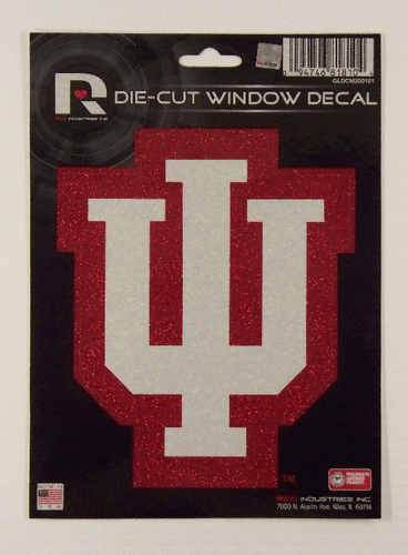 INDIANA UNIVERSITY 4.5" x 5.5" Decal Metallic Collage Football IU NCAA 001 - 第 1/1 張圖片