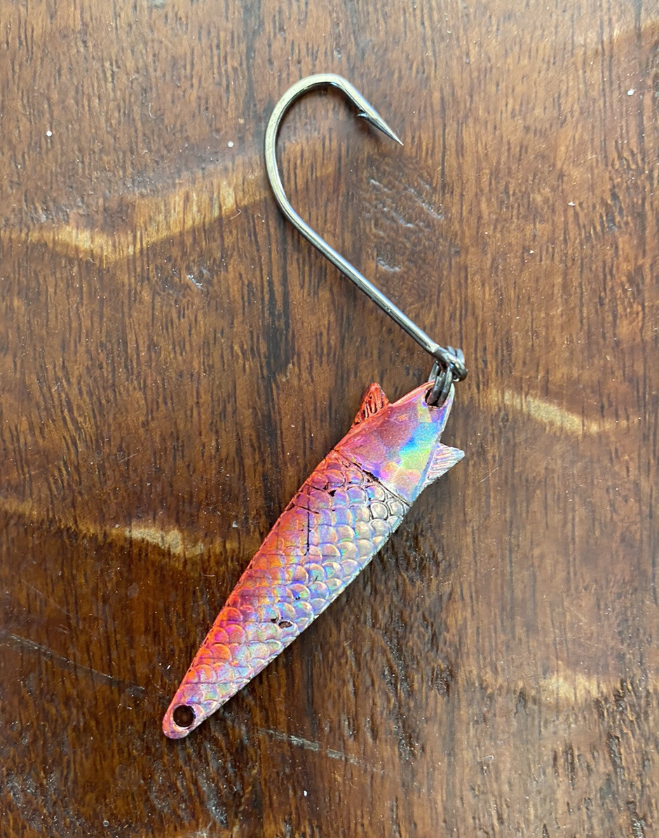 LOT OF 1000 NEW PANFISH TROUT CRAPPIE PERCH SPOON LURES RED SHIMMER SILVER LURE - Image 2