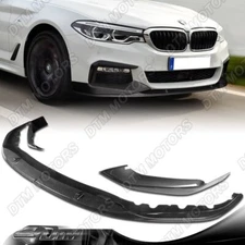 For 17-20 BMW 540i G30 M-Sport Carbon Painted Front Bumper Lip Body Kit Spoiler