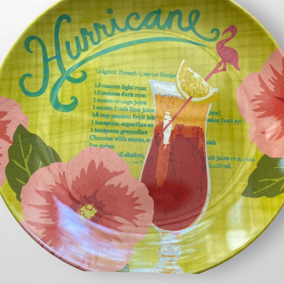 Juego de 4 platos de ensalada de melamina Tommy Bahama Tropical Hurricane NUEVO 8" Foto 2 de 4