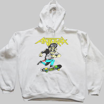Anthrax Metal Rock Hoodie Sweatshirt Pullover Weiß Unisex S-3XL