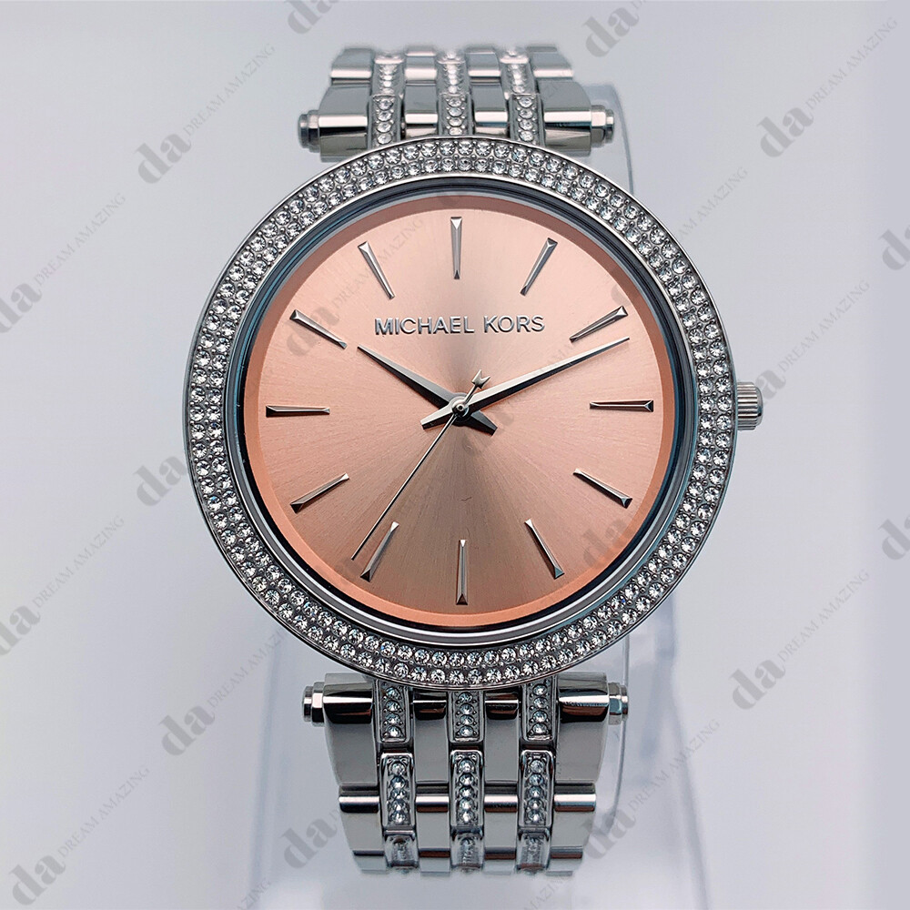 Michael Kors MK3218 Darci Stainless Steel Pink Face Women's Watch