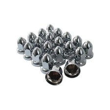 33mm by 2 3/8in Height Push On Lug Nut Covers ABS Chrome Plastic Pack of 20