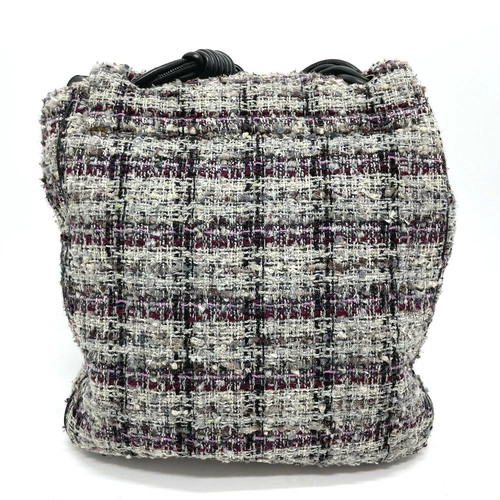 CHANEL Camellia Flap Chain Bag Bag Shoulder Bag Tweed Ladies Gray from Japan