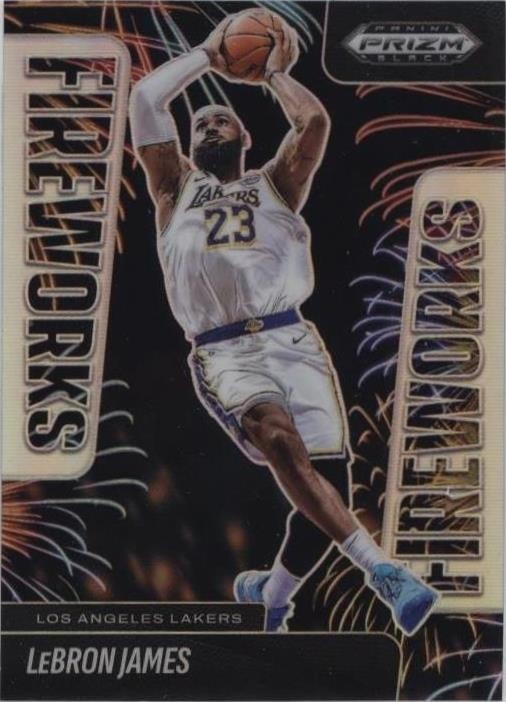 2024-25 Panini Prizm Black - Fireworks LeBron James #3 Silver