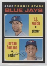 2020 Topps Heritage Rookie Stars TJ Zeuch Jordan Romano #376 0t2