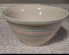 McCoy Ovenware 12" Ceramic Mixing Bowl Pink Blue Stripe