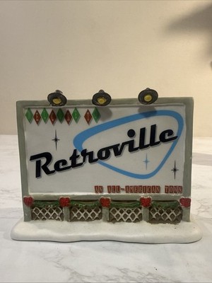 Ceramic Santas Workbench Collection Retroville - Classic Town Sign 