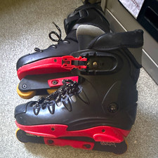 X-Limit APOC 5 Aggressive Inline Skates UK 10/11 – Red & Black – Stunt Skates.